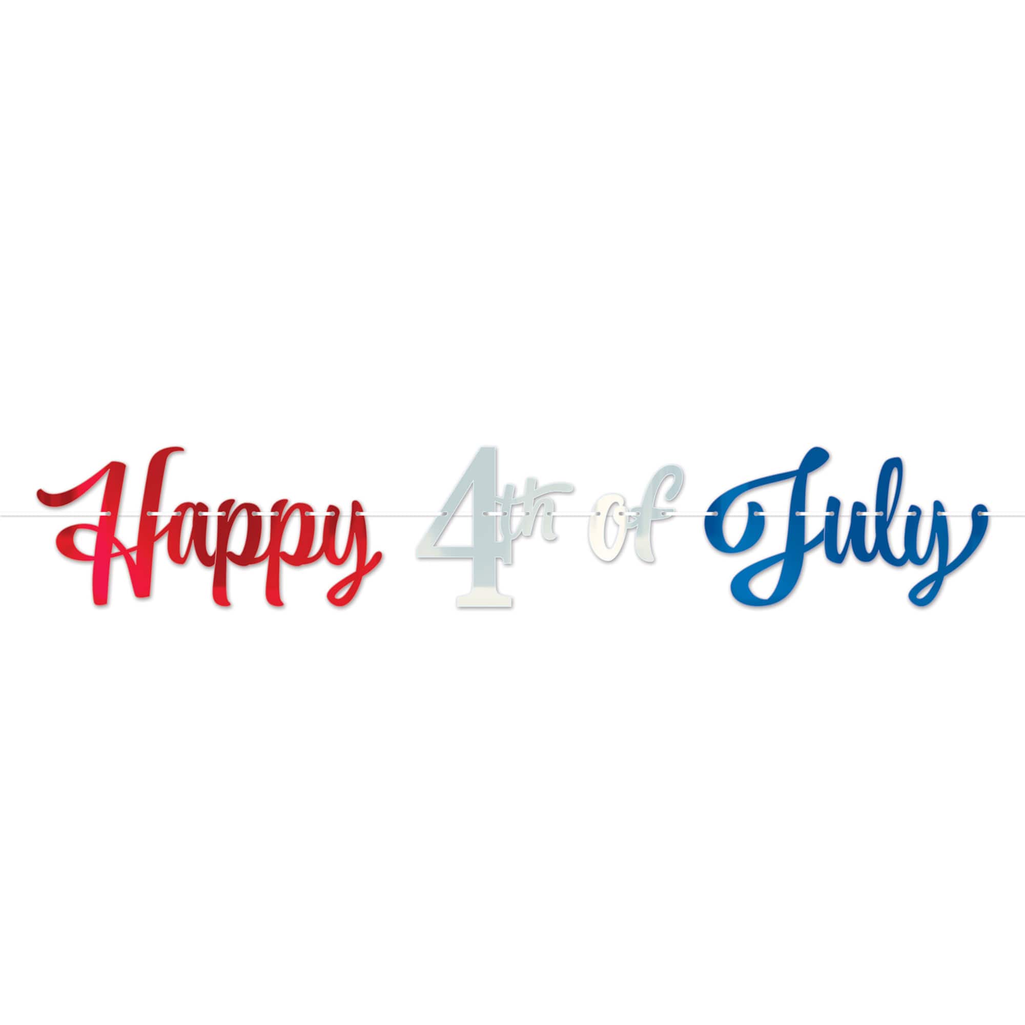 Beistle 5ft. Happy 4th Of July Foil Streamer